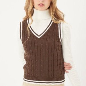 Brandy Melville Brown Sweater Vest